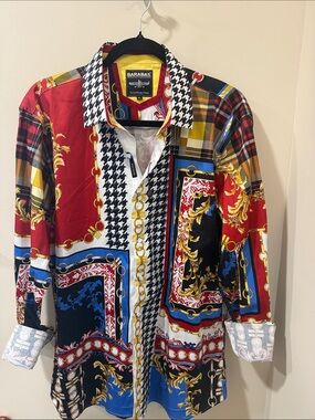 Barabas Multicolor Patterned Long-Sleeve Button-Down Shirt